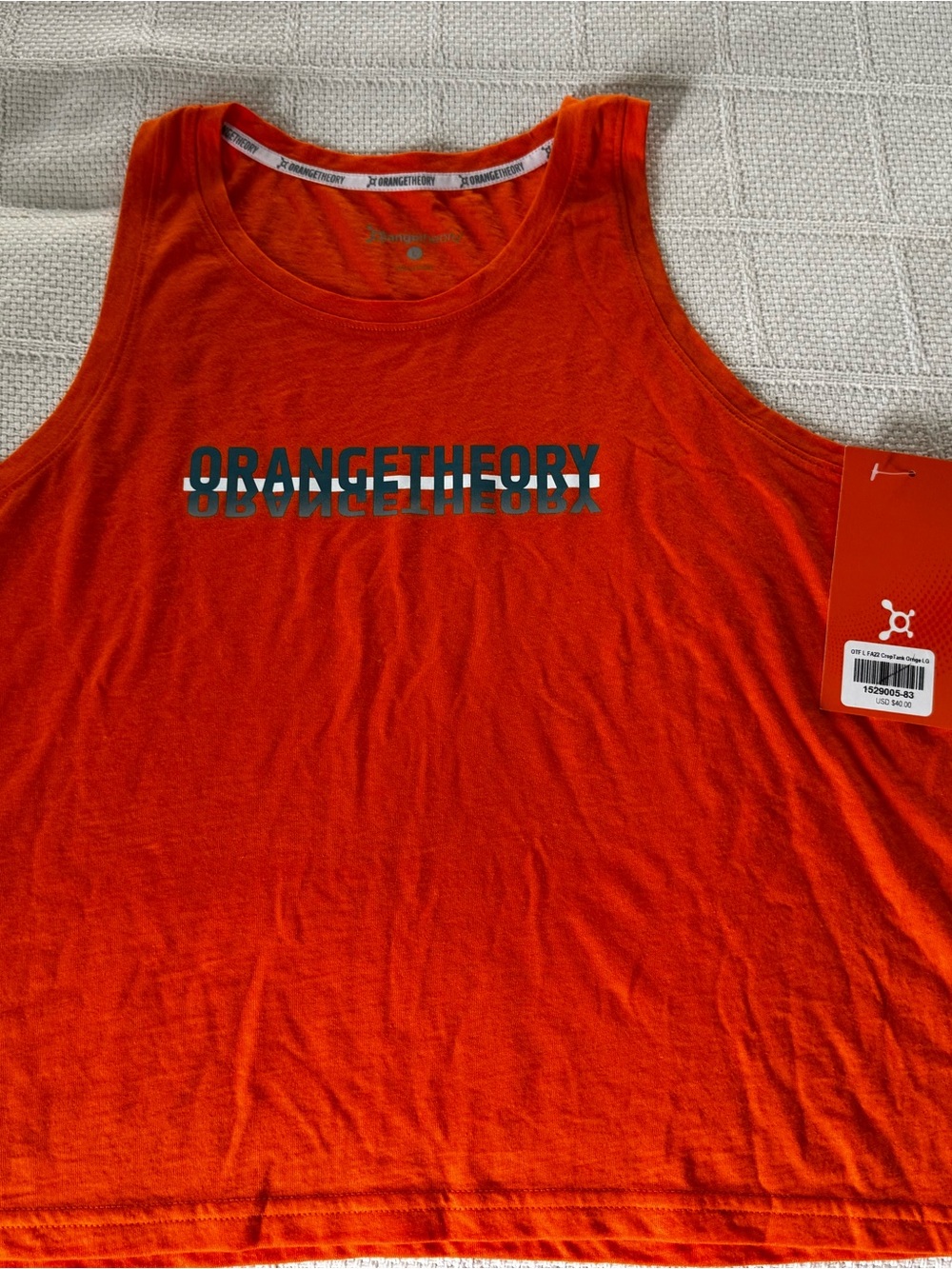 Orangetheory Men's Bright Orange Logo Tank